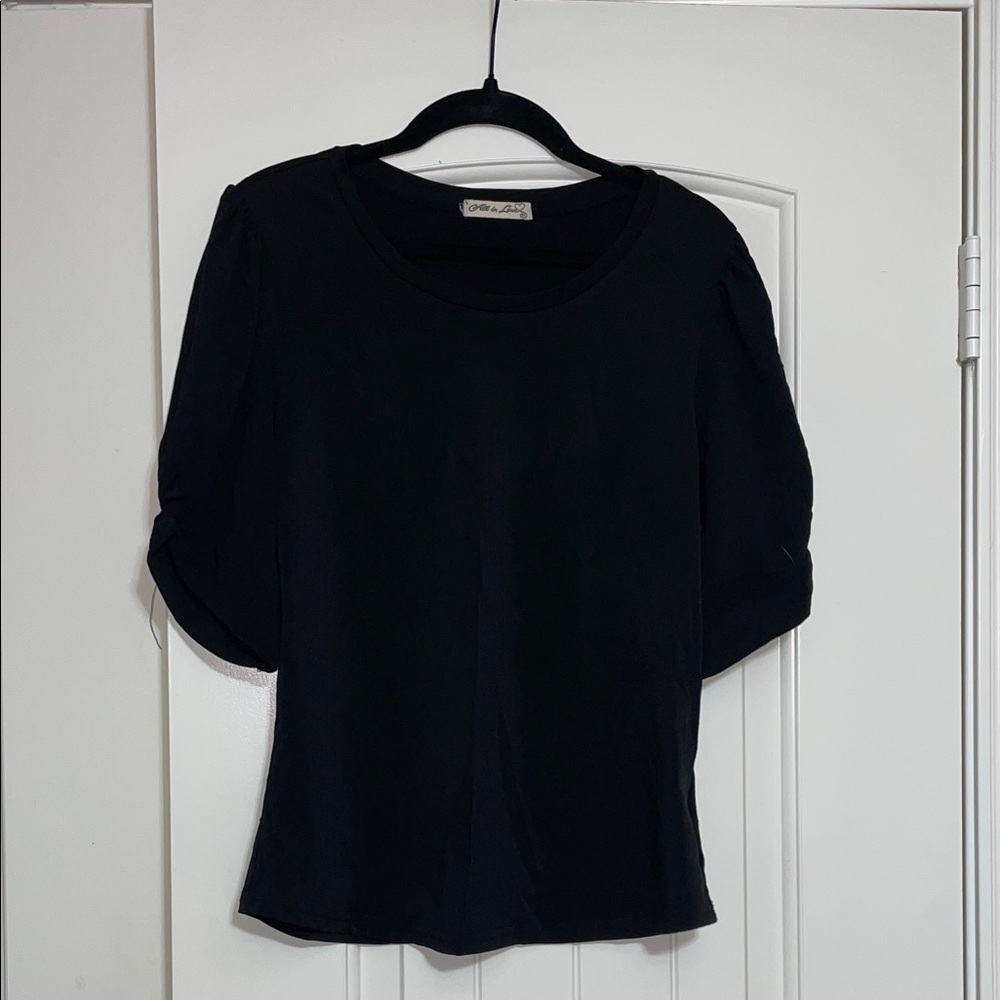 White House Black Market Elegant Black Blouse